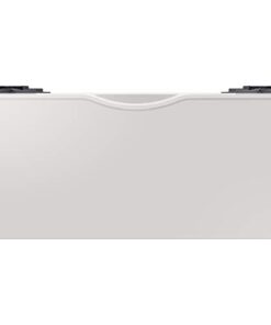 SAMSUNG 27-Inch Washer Dryer Pedestal Stand w/ Pull Out Laundry Storage Drawer, Stainless Steel, WE402NE/A3, 28.1"D x 27"W x 14.2"H, Ivory