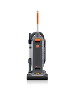 Hoover Commercial HushTone 13-Inch 2-Speed Upright Vacuum Cleaner with IntelliBelt, Quiet Bagged HEPA Filtered Professional Rated, 40-Foot Long Cord, CH54113, Gray/Orange