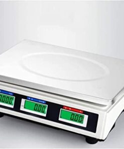 Electronic Scales 30kg/1g High Precision Weighing Scale Stainless Steel Commercial Price Scale Food Scales LCD Display Zero Function for Retail Outlet Store Fruit Picking (B 30kg/2g)