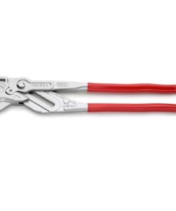KNIPEX Pliers Wrench, Chrome-Plated, 400 mm, Grips Continuously Up to 68 mm, Fine Adjustment by Button Push, Adjustable Wrench, 86 03 400