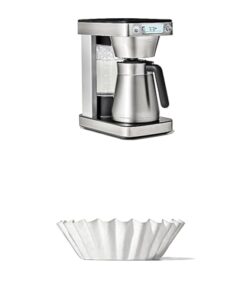 Bundle of OXO Brew 12-Cup Coffee Maker With Podless Single-Serve Function,Silver + OXO Brew Commercial Basket Style Large Coffee Filters
