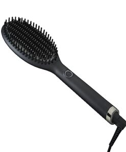 ghd Glide Hot Air Hair Brush ― Professional Smoothing Blow Dryer, Ceramic Hair Straightener, Styler, and Blow Dry Brush ― Black