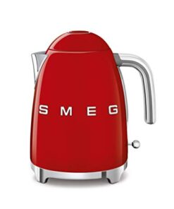 SMEG 50's Retro Style Electric Water Kettle with Automatic Shutoff, Removable Base, and Water Indicator, KLF03RDUS, Red