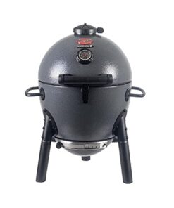 Char-Griller® AKORN® Jr. Portable Kamado Charcoal Grill and Smoker with Cast Iron Grates and Locking Lid with 155 Cooking Square Inches in Ash, Model E86714
