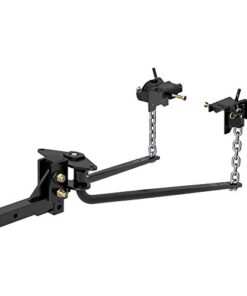 CURT 17051 Round Bar Weight Distribution Hitch with Integrated Lubrication, Up to 8K, 2-Inch Shank, Black