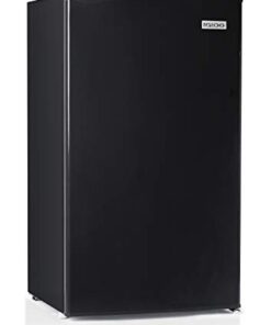 Igloo IRF32BK Single Door Compact Refrigerator with Freezer, Slide Out Glass Shelf, Perfect for Homes, Offices, Dorms, 3.2 Cu.ft