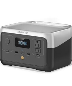EF ECOFLOW Portable Power Station RIVER 2, 256Wh LiFePO4 Battery/ 1 Hour Fast Charging, 2 Up to 600W AC Outlets, Solar Generator (Solar Panel Optional) for Outdoor Camping/RVs/Home Use