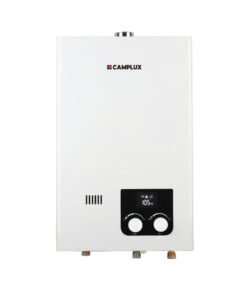 CAMPLUX Natural Gas Water Heater Indoor, Tankless Water Heater, 2.64 GPM On Deamnd Hot Water, Whole House, White