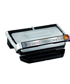 T-Fal OptiGrill Stainless Steel XL Electric Grill 6 Servings 9 Intelligent Automatic Cooking Modes 1800 Watts Nonstick Removable Plates, Dishwasher Safe, Indoor, Frozen Food