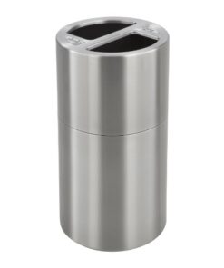 Safco Trash Can Recycling Bin Combo, 30 Gallon Indoor Kitchen Use, Stainless Steel Contemporary, Silver