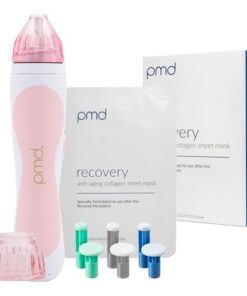 PMD Personal Microderm Classic for At-Home Use, Facial Exfoliator Tool, Microdermabrasion Machine Kit for Face and Body Skincare, With Recovery Mask, Blush