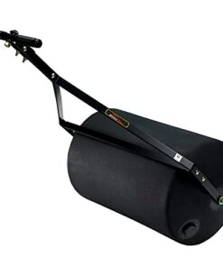 Brinly PRC-241BH-A 270 lb. Combination Push/Tow Poly Lawn Roller with Easy-Turn Tethered Plug, 18 by 24"