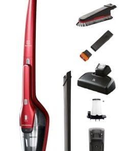 Electrolux Ergorapido Pet Cordless 2-in-1 Vacuum Cleaner with Motorized Pet Nozzle for Easy Pet Hair Removal, 48-Minute Run Time, 2 Power Modes, Chili Red