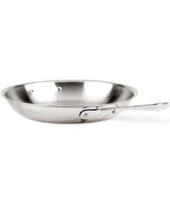 All-Clad Copper Core 5-Ply Stainless Steel Fry Pan 12 Inch Induction Oven Broiler Safe 600F Pots and Pans, Cookware Silver