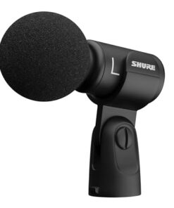 Shure MV88+ Stereo USB Microphone - Condenser Microphone for Streaming and Recording Vocals & Instruments, Mac & Windows Compatible, Real-Time Headphone Monitoring Output, Travel Friendly - Black