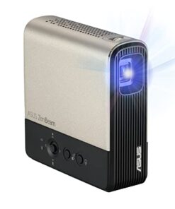 ASUS ZenBeam E2 Mini LED Wireless Portable Projector - Mini Projector for Smartphone mirroring, Built-in Battery & Speakers for Outdoor Travel Projector, USB & HDMI Movie Projector
