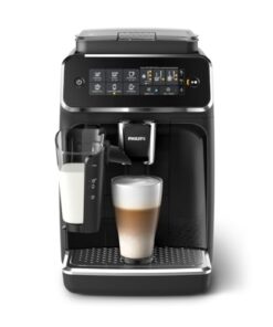 Philips 3200 Series Fully Automatic Espresso Machine, LatteGo Milk Frother, 5 Coffee Varieties, Intuitive Touch Display, 100% Ceramic Grinder, AquaClean Filter, My Coffee Choice, Black (EP3241/54)