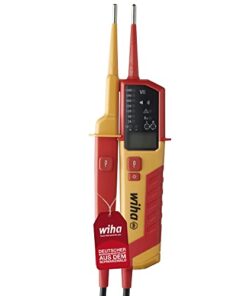 Wiha Wiha Voltage and Continuity Tester 0.5-1.000 V AC VAT CAT IV with 2 AAA I Batteries Compatible for Photovoltaics (45217)