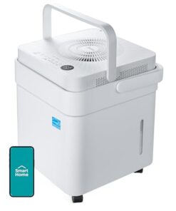 Midea Cube 35 Pint Dehumidifier for Basement and Rooms at Home for up to 3,500 Sq. Ft., Smart Control, Compatible with Alexa (White), Drain Hose Included, ENERGY STAR Most Efficient 2023