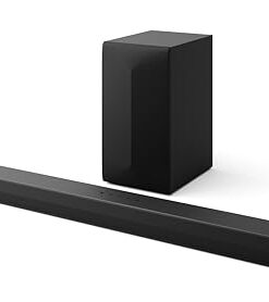 LG S60T 3.1 ch. Soundbar with Wireless Subwoofer, Dolby Audio, TV Synergy, Wow Interface, AI Sound Pro (2024 Model)