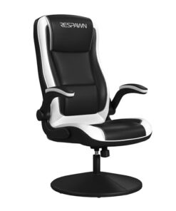 RESPAWN 800 Racing Style Gaming Rocker Chair, Rocking Gaming Chair, in White RSP 800 BLK WHT