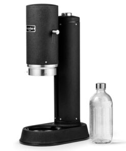aarke Carbonator Pro, Sparkling & Carbonation Water Machine, Stainless Steel with Glass Reusable Bottle Volume 800 mL (Matte Black)