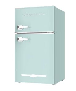 Frigidaire EFR840 Retro Mini Fridge with Freezer & Side Bottle Opener - Small 2 Door Refrigerator for Office Bar or College Dorm Room - 3.2 Cu Ft, Mint