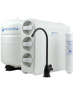 Aquasana SmartFlow™ Reverse Osmosis Water Filter System - High-Efficiency Under Sink RO Removes up to 99.99% of 90 Contaminants, Including Fluoride, Arsenic, Chlorine, and Lead - Matte Black Faucet