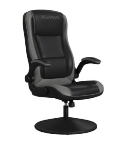 RESPAWN 800 Gaming Chair Floor, Swivel Rocker Gaming Chair, High Back Ergonomic Floor Gaming Chair for Kids and Adults, Gaming Recliner, Floor Rocker Chair with Armrests - Grey