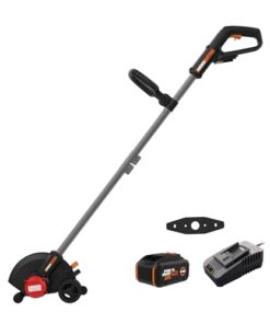 WORX Nitro 20V 7" Cordless Edger 3 Depth Settings, Battery Powered Driveway Edger with Dual Wheels, High-Performance Brushless Trencher Precision Edge Guide WG898 – Battery & Charger Included