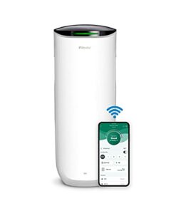 Filtrete Smart Air Purifier & Air Quality Monitor for Large Rooms, up to 310 sqft, Alexa enabled, Wi-Fi Simple Setup, True HEPA Filter for Allergens, Dust, Bacteria, & Viruses, Alexa smart reorders
