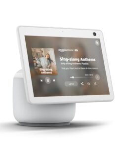 Amazon Echo Show 10 (newest model), HD smart display with premium sound, motion and Alexa, Glacier White
