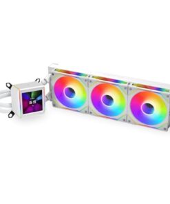 Lian Li GA II LCD 360MM AIO - Asetek 8th Gen - 2.88” IPS LCD screen liquid cooler - Screen recording for videos and photos - Pre-installed daisy-chained ARGB fans or UNI FAN SL-INF fans (GA2ALCD36INW)