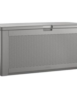 Rubbermaid Extra Large Resin Outdoor Storage Deck Box (134 Gal), Weather Resistant, Gray, Deck Organization for Home/Backyard/Pool Chemicals/Toys/Garden Tools/Porch/Patio Cushions