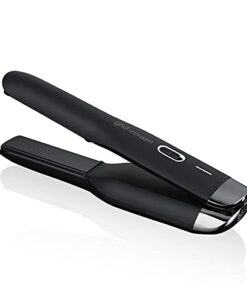 ghd Unplugged Styler ― 1" Cordless Flat Iron Hair Straightener, Professional Travel Straightening Iron with Heat-Resistant Case, USB-C Charging for 20-Minutes of Use ― Black
