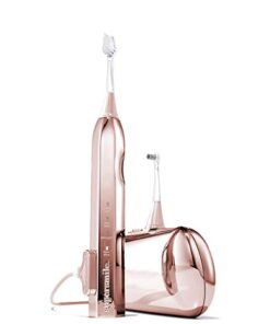 Supersmile Zina45 Deluxe Sonic Pulse Electric Toothbrush with Patented 45° Soft Bristles, USB Rechargeable Whitening Polishing Head and Travel Case for Adults & Children