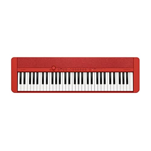 Casio Casiotone CT-S1 Touch Sensitive 61-Key Portable Keyboard with 61 Tones,USB, Bass-reflex Stereo Speakers with Surround, Aux In, Headphone Out, Power Supply, Red (CT-S1RD)
