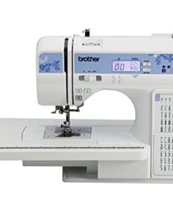 Brother CS7205 Computerized Machine, 150 Built Stitches, 1 Font, Wide Table, 11 Sewing Feet, White