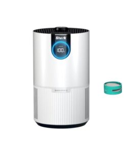 Shark HP132 Clean Sense Air Purifier with Odor Neutralizer Technology, HEPA Filter, 500 sq. ft., Small Room, Bedroom, Office, Captures 99.98% of Particles, Dust, Smoke & Allergens, Portable, White