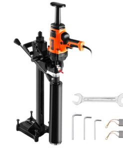 VEVOR 2 in1 Handheld and Stand-mount Core Drill, 0.8-6.3in Drilling Diameter Core Drill Rig with Stand and Core Drill Bit, 2000W Concrete Core Drill For Corner Operation and Large-scale projects