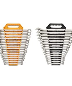 GEARWRENCH 30 Piece 12 Point Long Pattern Combination SAE/Metric Wrench Set with Wrench Racks (1/4-1 in., 8-22 mm) - 81937