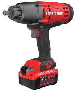 CRAFTSMAN V20 RP 1/2 inch Cordless Impact Wrench Kit, Brushless, 4Ah Battery and Charger Included (CMCF900M1)