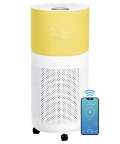 CleanForce Rainbow H13 True HEPA Air Purifier for Home Large Room, Bedroom, up to 2550sqft, Smart App-Control air Quality Monitor, Filters dust Pollen Smoke Odor VOCs
