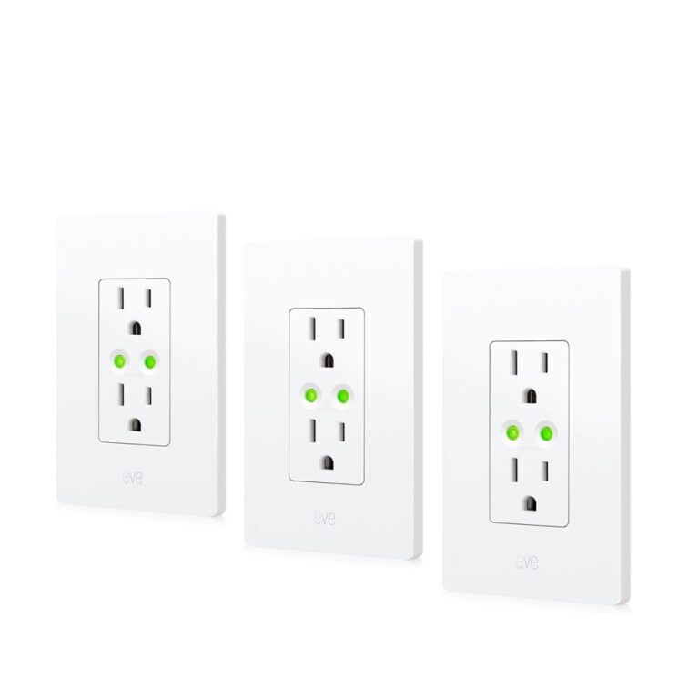 Eve Energy Outlet (Matter) 3-Pack – Smart Outlet & Power Meter, App & Voice Control, No Bridge, Thread, Works with Apple Home, Alexa, Google Home, SmartThings, 100% Privacy, Requires Thread Router