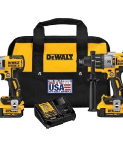 DEWALT 20V MAX Hammer Drill and Impact Driver, Cordless Power Tool Combo Kit with 2 Batteries and Charger (DCK299M2)