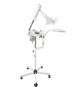 OMWAH 3 in 1 Aromatherapy Facial Steamer with 5X LED Magnifying Lamp Glass High-Frequency Esthetician Spa Equipment
