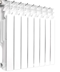 Q-Hillstar Quiet Energy Saving Hot Water Radiator, 8-Panel Wall-Mounted Aluminum Radiator Heater for Kitchen, Bathroom and Bedroom
