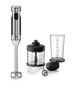 WMF Lineo 4-in-1 Mixer, Hand Blender, Chopper, Milk Frother, Whisk, Cromargan Stainless Steel, 0416350011