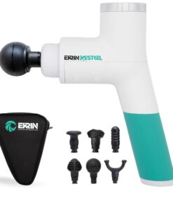 Ekrin Athletics White Kestrel Percussive Massager - Enhanced Precision & Comfort for Elite Muscle Recovery & Wellness - Relieve Sore Muscles and Stiffness