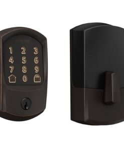 SCHLAGE BE489WB GRW 716 Encode WiFi Deadbolt Smart Lock, Keyless Entry Touchscreen Door Lock with Greenwich Trim, Aged Bronze